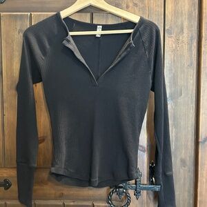 Free People long sleeve ribbed tee.